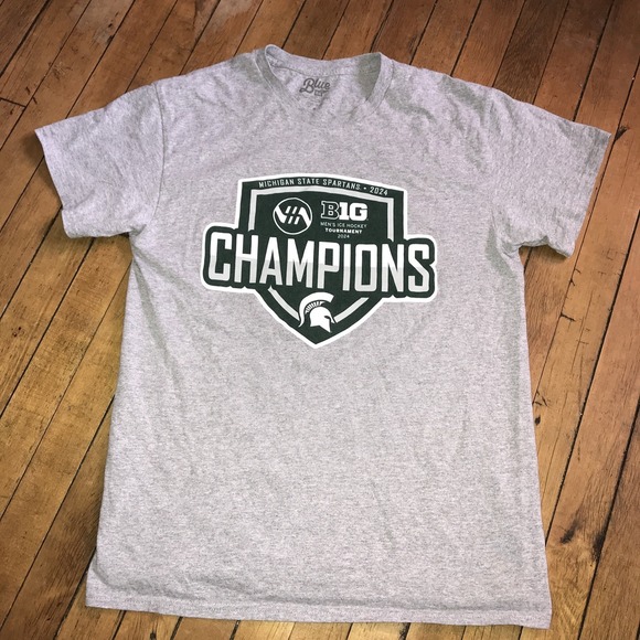 Blue 84 Other - Michigan State Spartans Adult Medium T-Shirt 2024 Big Ten Hockey Champs